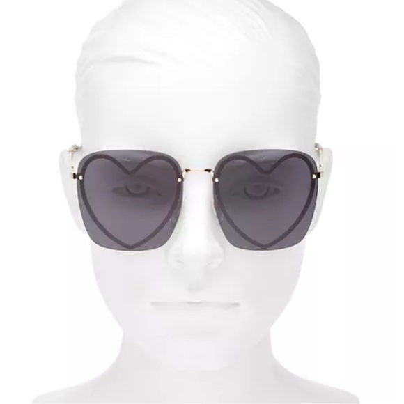 Marc Jacobs Heart Square Black Sunglasses 59mm